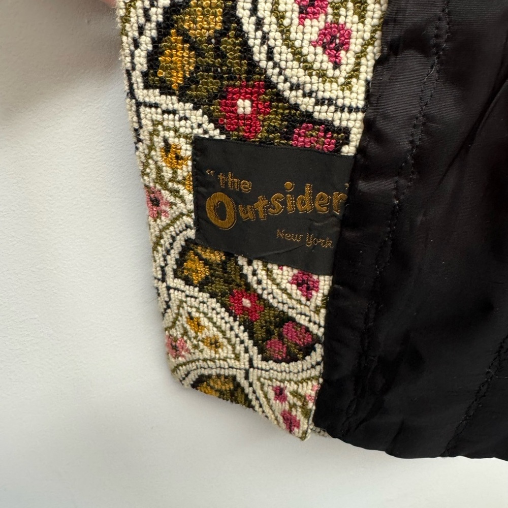 Vintage Elegant Patterned Tweed Women's Coat - Picture 4 of 9
